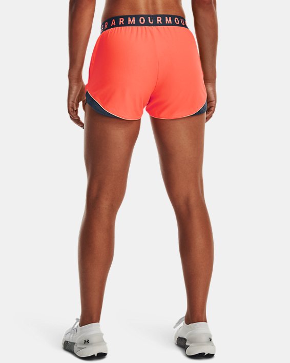 Women's UA Play Up Colorblock Shorts, Orange, pdpMainDesktop image number 1